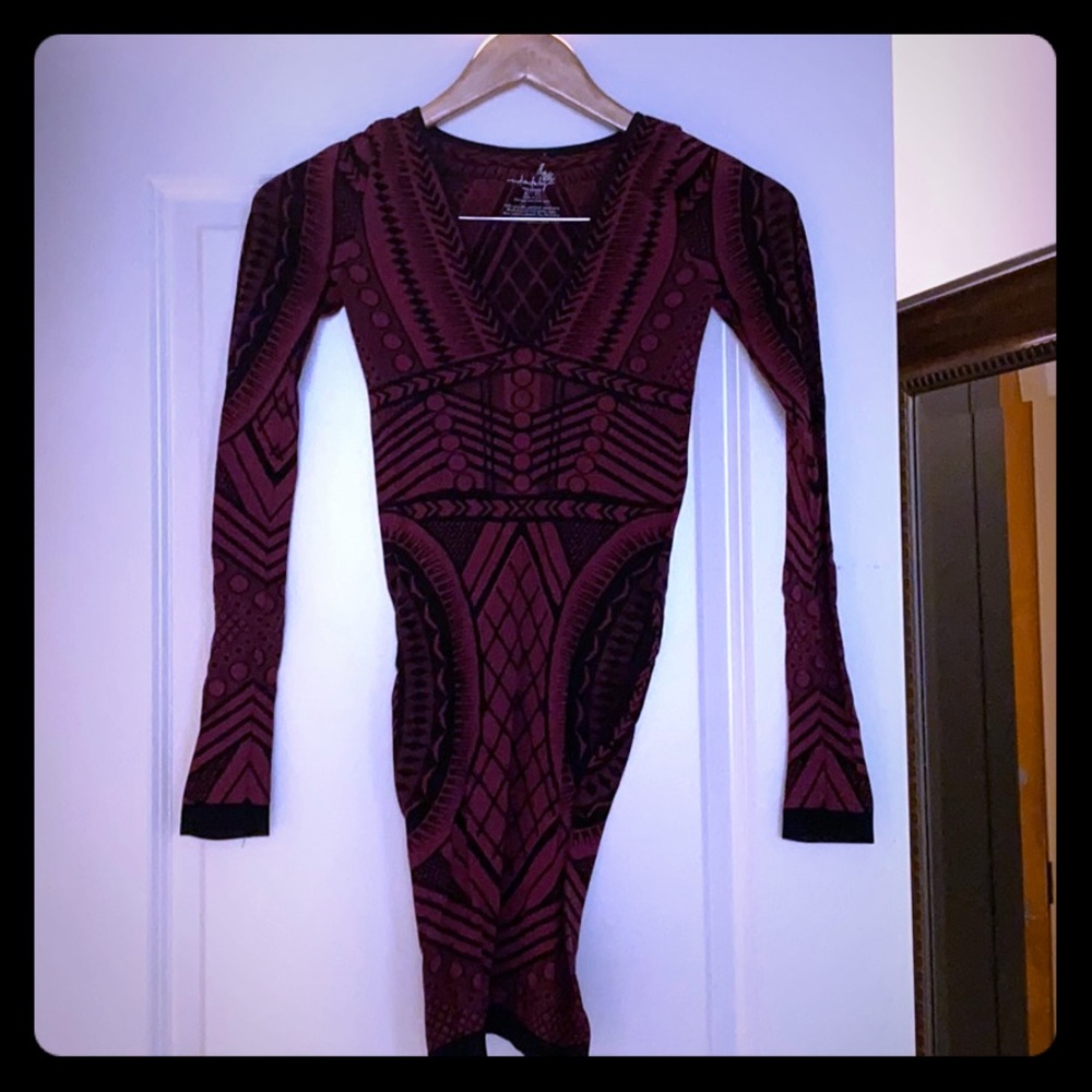 Free people body dress red/black